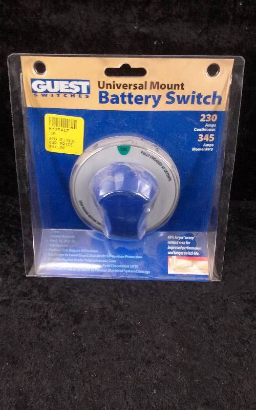 lot 916 image: Guest Switches Universal Mount Battery Switch, Model 2112A