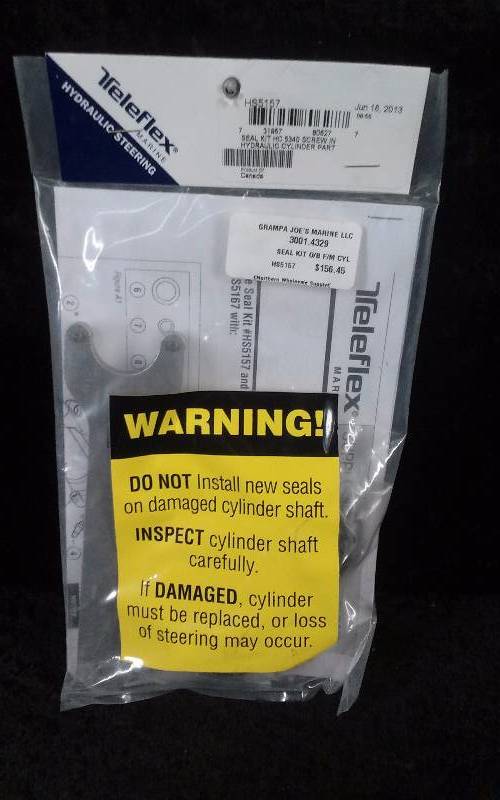 lot 919 image: Teleflex Hydraulic Steering Front Mount Cylinder Seal Kit, PN HS5157