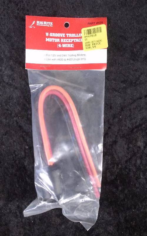 lot 926 image: RigRite V-Groove Trolling Motor Receptacle, 4 wire, #425