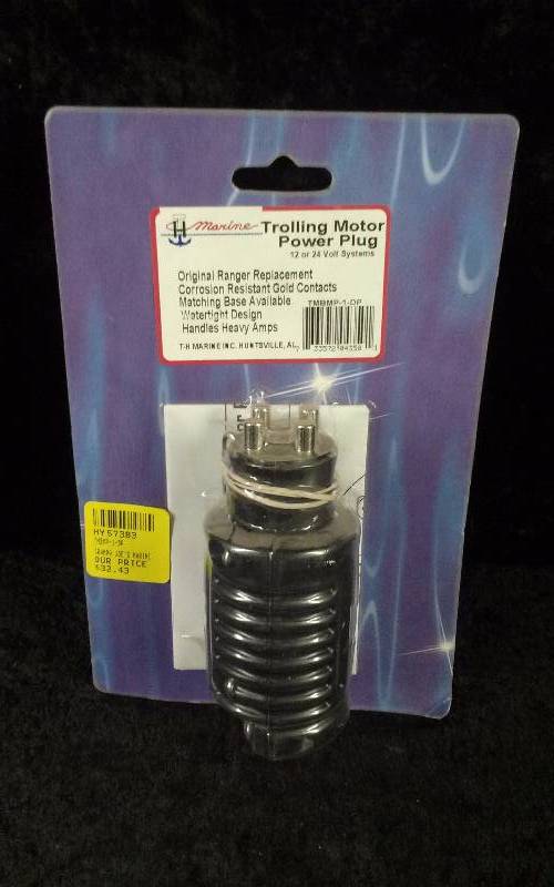 lot 938 image: TH Marine Trolling Motor Power Plug, 12 or 24v, PN TMBMP-1-DP