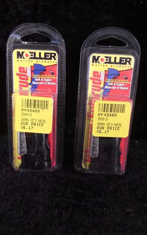 lot 999 image: (2) Moeller TankEngine Connector, JohnsonEvinrude, 516 Barb - Female, PN 033410-10