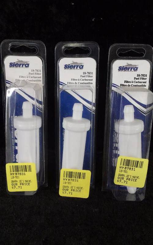 lot 1027 image: (3) Sierra Fuel Filters, 38 Inline, PN 18-7831