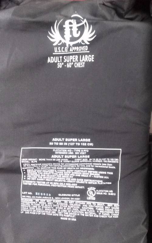 lot 1145 image: FULL THROTTLE Life Vest - Adult Super Large, 50-60 Chest, NEW