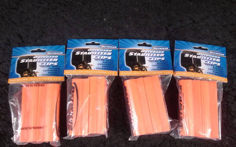 lot 1148 image: (4) Detwiler Outboard Stabilizer Clips for Hydraulic Steering Rods, PN HYCL-001