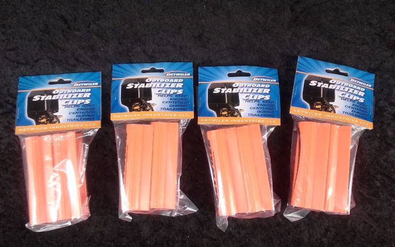 lot 1153 image: (4) Detwiler Outboard Stabilizer Clips for Hydraulic Steering Rods, PN HYCL-001