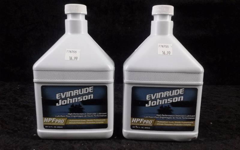 lot 1168 image: (2) Evinrude HPF Pro High Performance Gearcase Lubricant, 32ozeach
