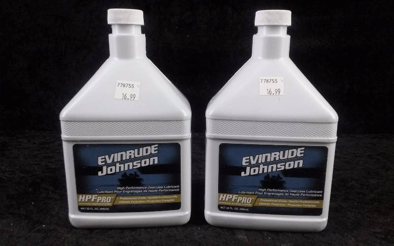 lot 1170 image: (2) Evinrude HPF Pro High Performance Gearcase Lubricant, 32ozeach
