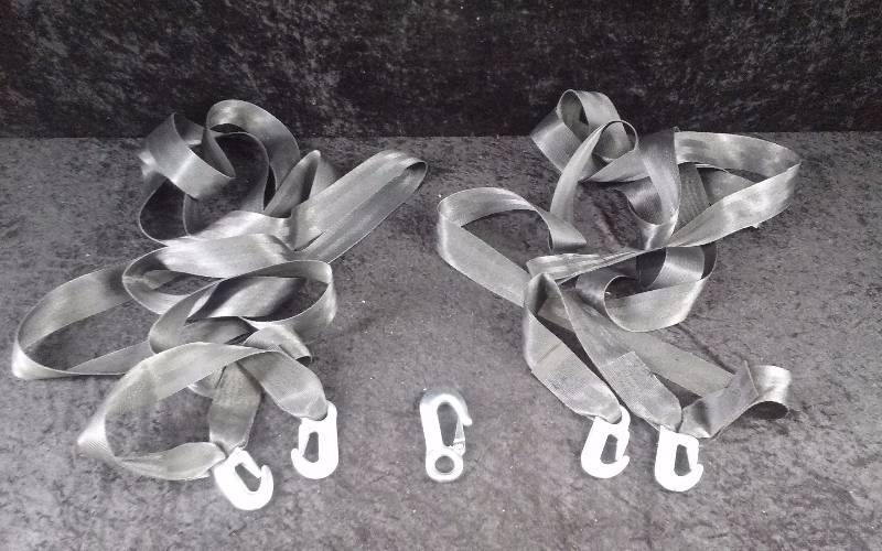 lot 1188 image: (2) Winch Straps & Hooks, 2 x 16