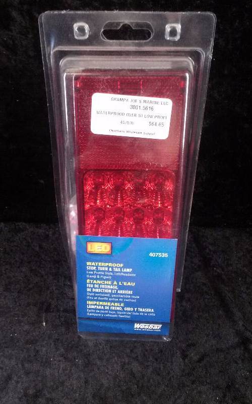 lot 1191 image: Wesbar LED Waterproof Stop, Turn, Tail Lamp, PN 407535