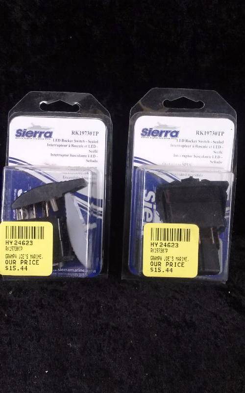 lot 1204 image: (2) Sierra LED Rocker Switch, Sealed, PN RK19730TP