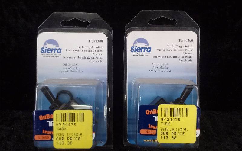 lot 1208 image: (2) Sierra Tip Lit Toggle Switch, TG40300