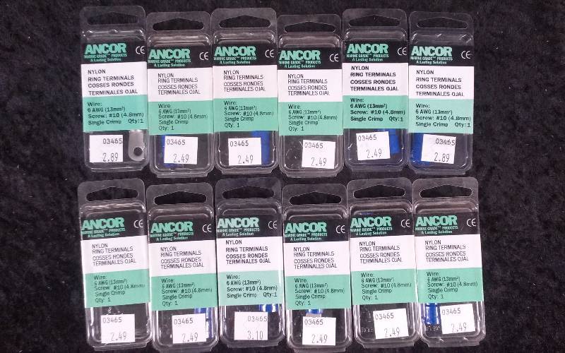 lot 1223 image: (12) Ancor Nylon Ring Terminals, 23024