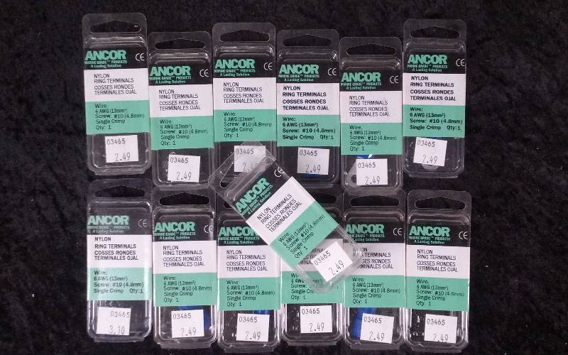 lot 1224 image: (13) Ancor Nylon Ring Terminals, 23024