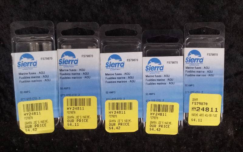 lot 1225 image: (5) Sierra Marine Fuse - AGU, 50 amp, FS79870