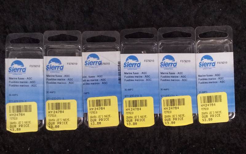 lot 1227 image: (6) Sierra Marine Fuse - AGC, 30 amp, FS79210