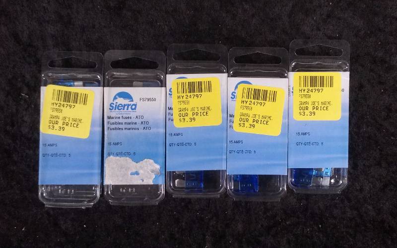 lot 1239 image: (5) Sierra Marine Fuse - ATO, 15 amps, FS79550