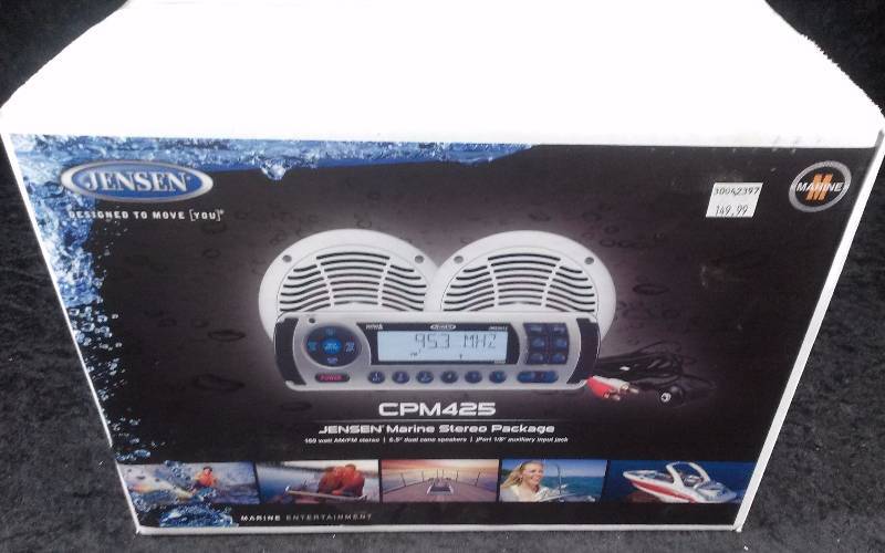 lot 1254 image: Jensen Marine Stereo Package, CPM425
