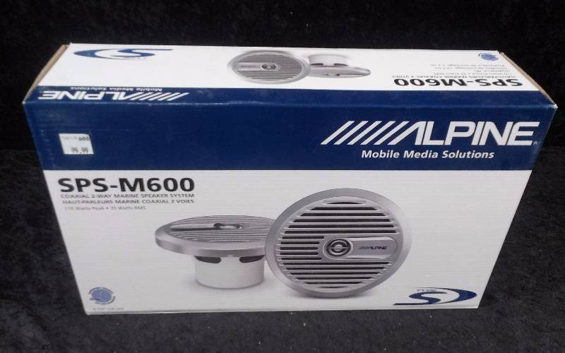 lot 1255 image: Alpine SPS-M600 Coaxial 2-Way Marine Speaker System