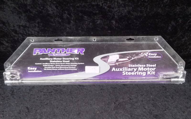 lot 1267 image: Panther Auxiliary Motor Steering Kit, Stainless, PN 55-2600