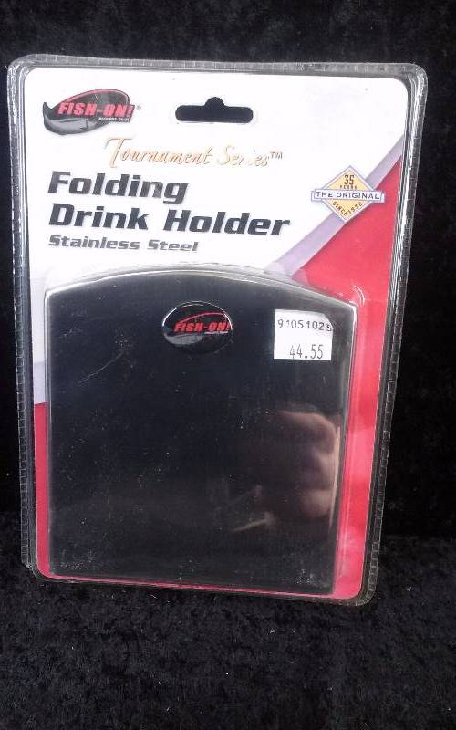 lot 1283 image: Fish-On Tournament Series Folding Drink Holder, Stainless