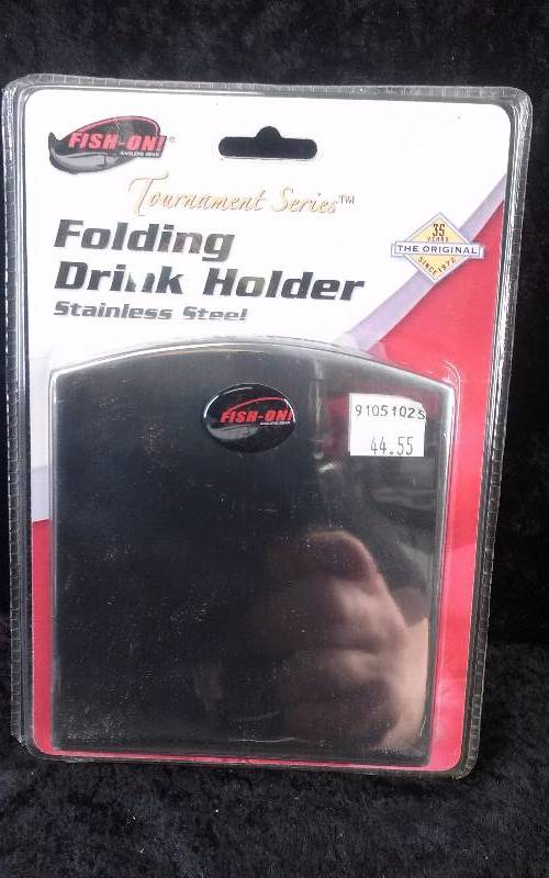 lot 1284 image: Fish-On Tournament Series Folding Drink Holder, Stainless