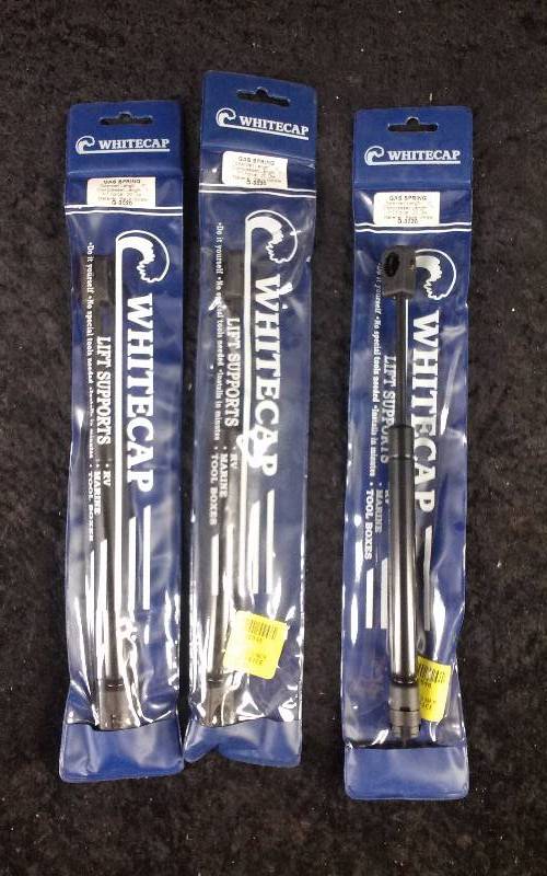 lot 1349 image: (3) Whitecap Lift Supports, Gas Spring, 7-10, 20lb force, G-3020