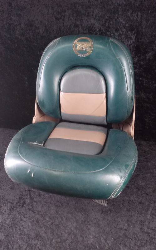 lot 1369 image: RANGER Boat Seat, GreenTan, Has rip