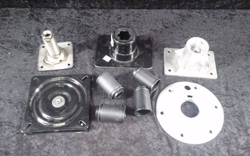 lot 1388 image: Lot - Springfield Table Floor Base, Non lock, Spring Lock Post Bushings, Seat Bases