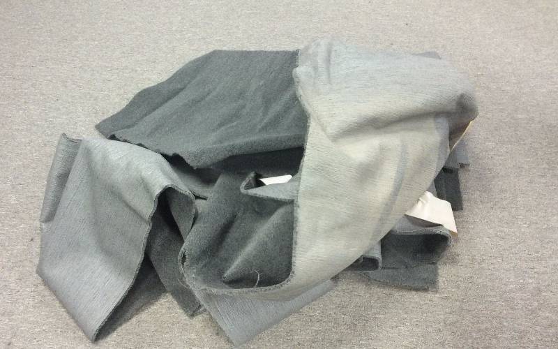 lot 1438 image: Lot - Misc Carpet Remnants - Gray