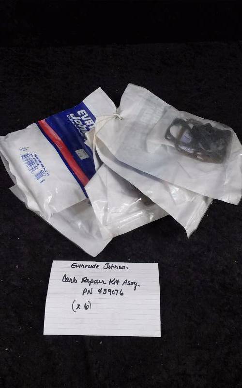 lot 1526 image: Evinrude (6) Carburetor Repair Kit Assembly, PN 439076