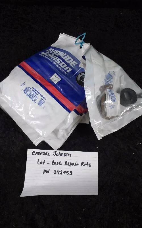 lot 1528 image: Evinrude (6) Carburetor Repair Kit Assembly, PN 398453