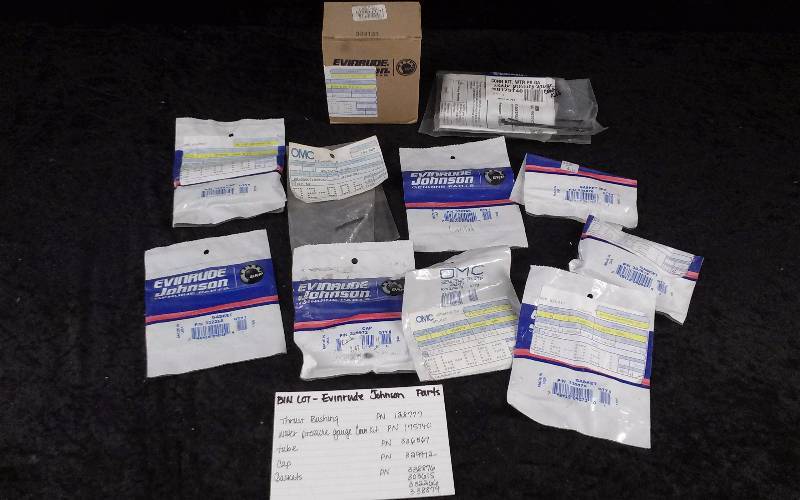 lot 1543 image: Evinrude Parts - Bin Lot - Misc (see description)