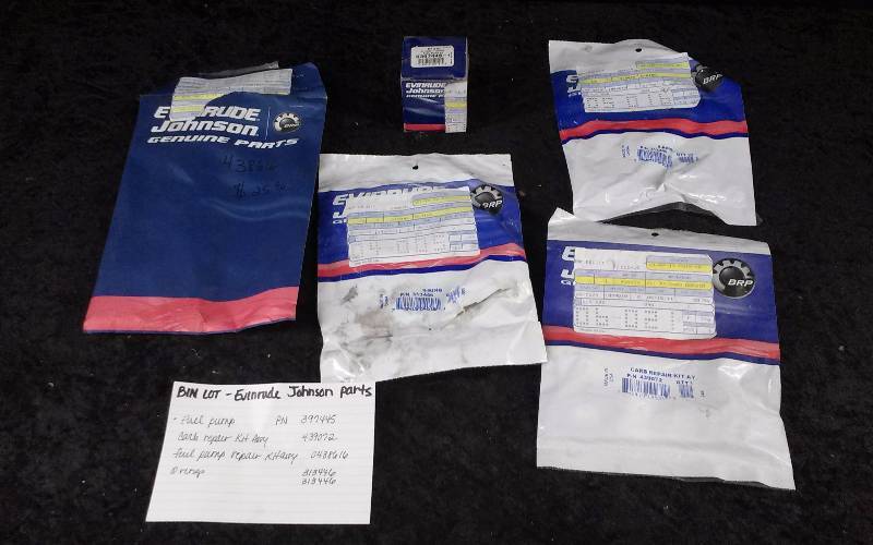 lot 1549 image: Evinrude Parts - Bin Lot - Misc (see description)