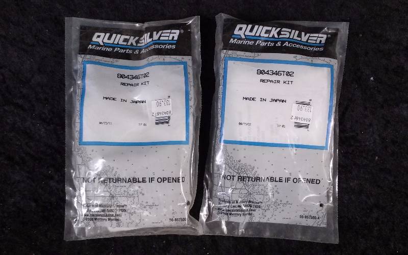 lot 1611 image: Quicksilver (2) Carb Repair Kits, PN 804346T02