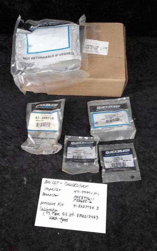 lot 1619 image: QuicksilverMercury Parts - Bin Lot - Misc (see description)