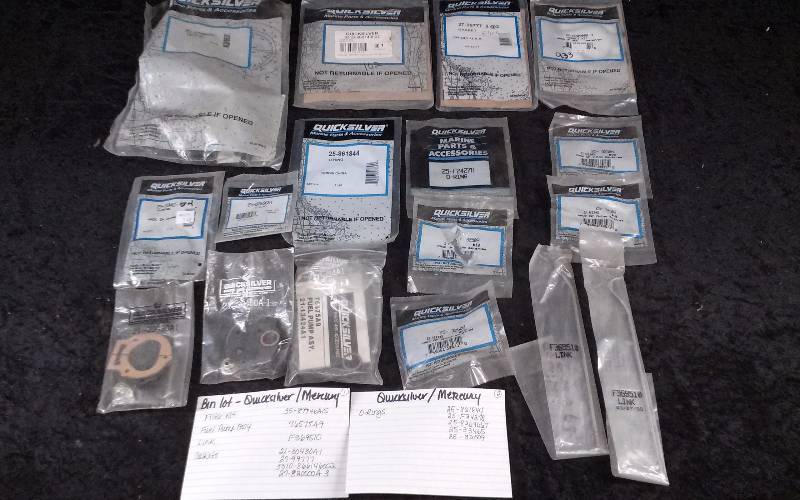 lot 1622 image: QuicksilverMercury Parts - Bin Lot - Misc (see description)