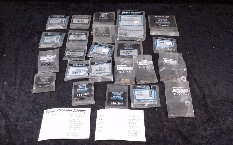 lot 1624 image: QuicksilverMercury Parts - Bin Lot - Misc (see description)