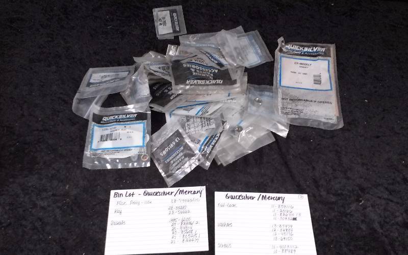 lot 1626 image: QuicksilverMercury Parts - Bin Lot - Misc (see description)