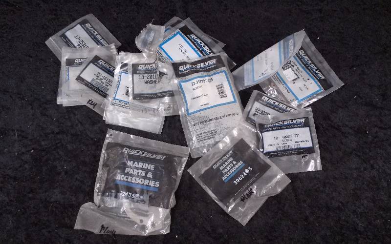 lot 1629 image: QuicksilverMercury Parts - Bin Lot - Misc (see description)