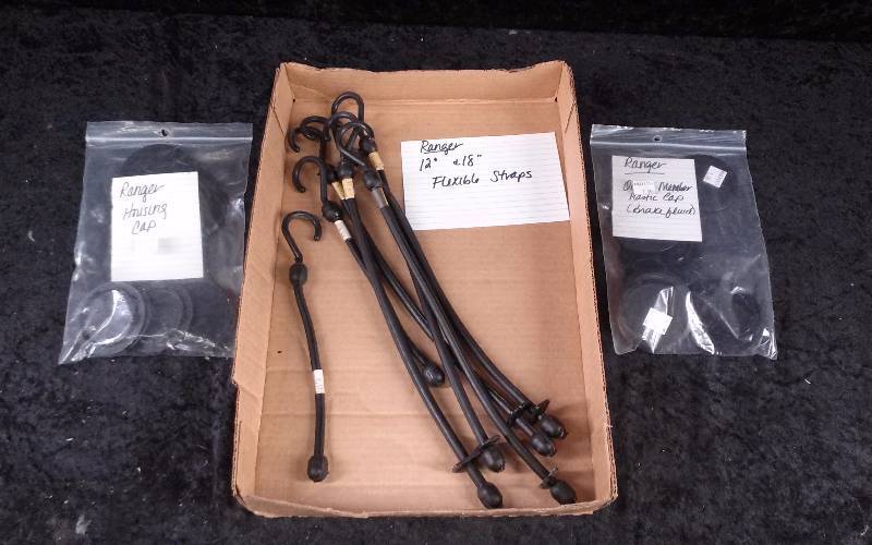 lot 1704 image: RANGER 12&18 Flexible Straps, Housing Caps, Brake Fluid Caps