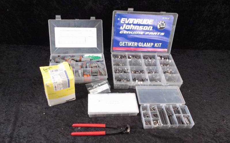 lot 1720 image: Lot - Misc - Oetiker System Tool (Germany), Deutsch Connector Kit wTool, Asst Slotted Metric & Clamps