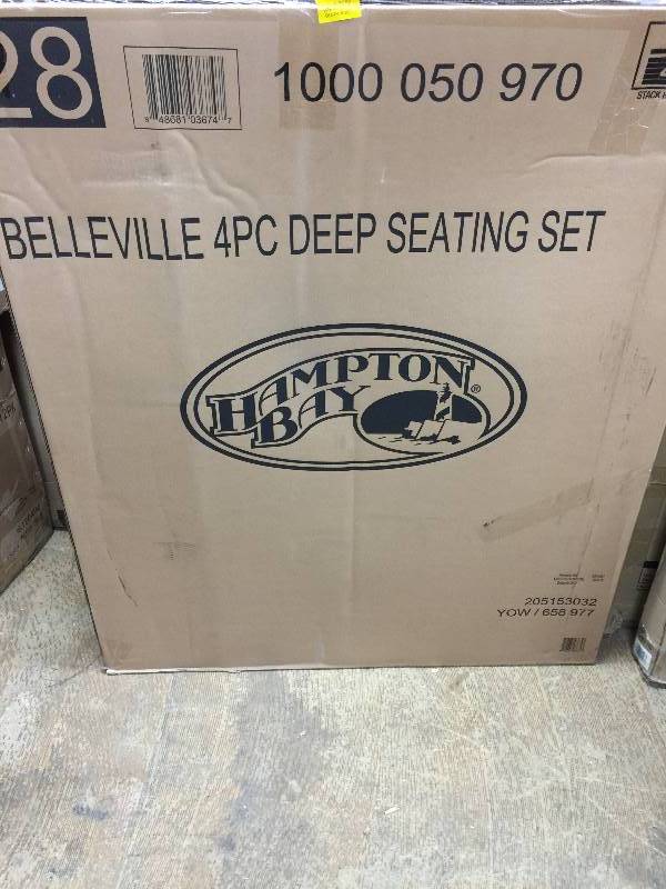 Belleville Belleville Padded Sling 4-Piece Patio Seating Set