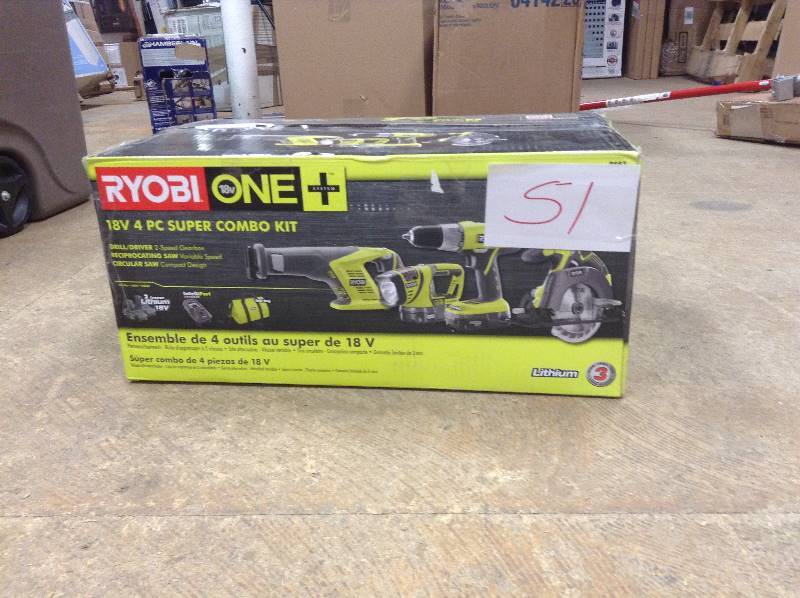 Ryobi 18V 4 Pc Super Combo Kit