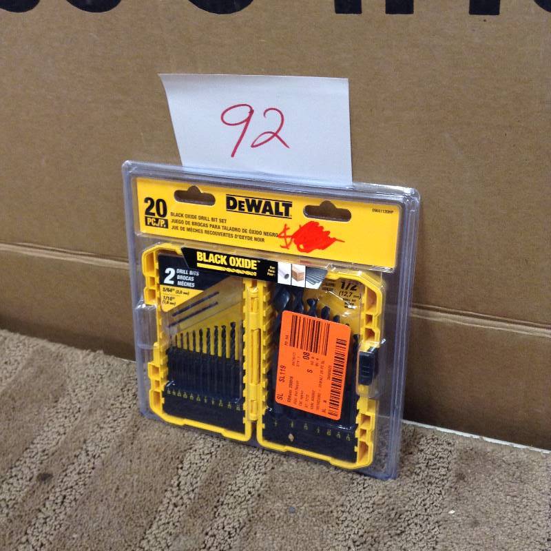 Dewalt 20 Pcc Vblack Oxide Drill Bit Set New