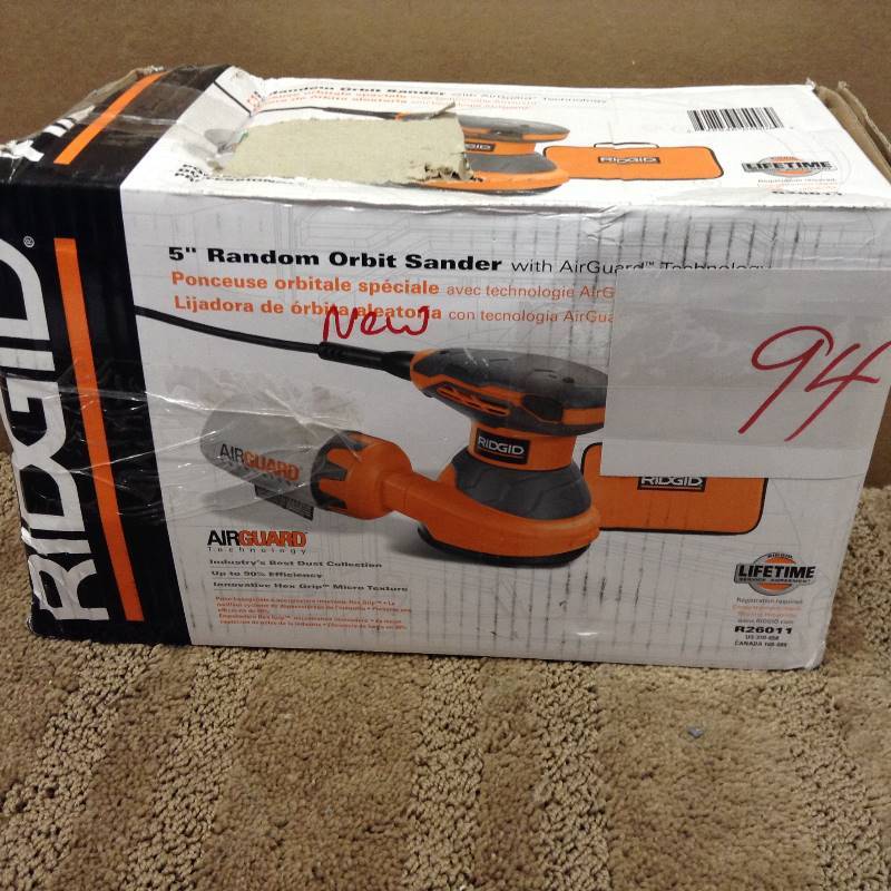 Ridgid 5 Random Orbit Sander Not used