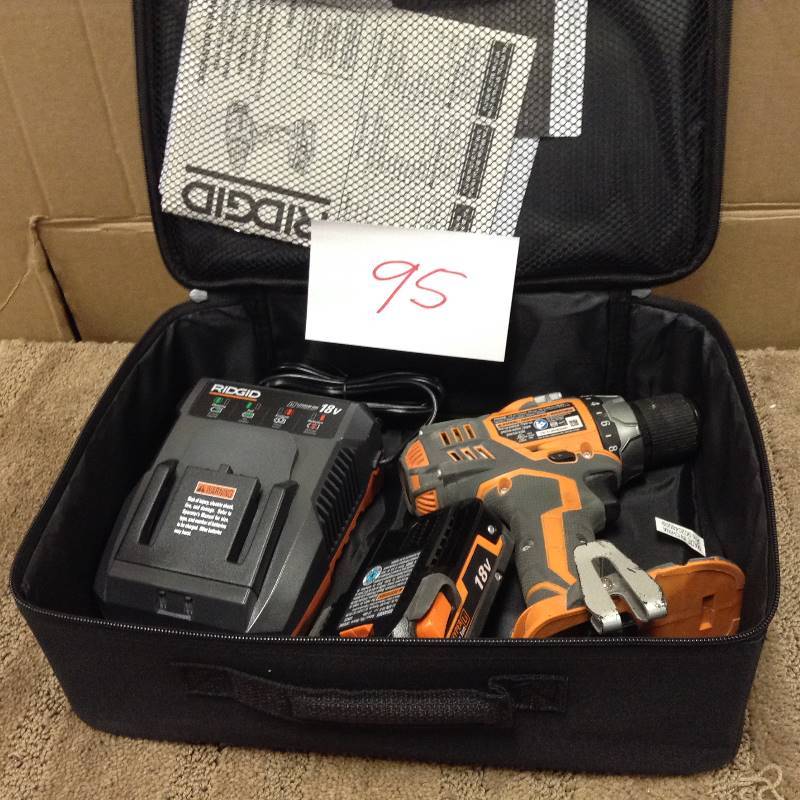Ridgid 18V Lithium 2 Speed DrillDriver 1 battery and charger