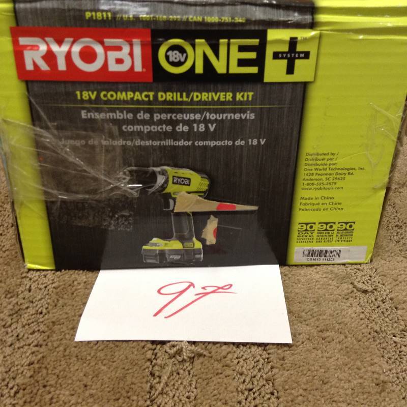 Ryobi Drill Driver Kit 2 Batteries and 1 charger