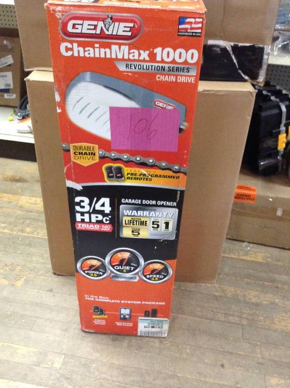 Genie ChainMax 1000 34HP not used