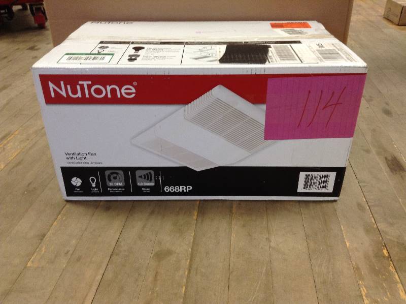 Nutone Ventilation Fan with Light model 668RP