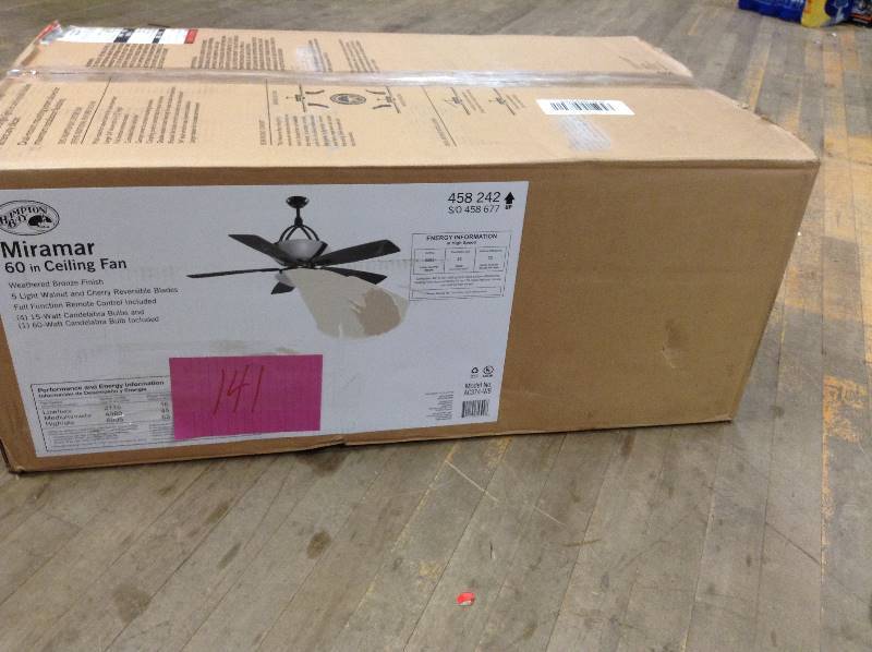 Hampton Bay Miramar 60 in Ceiling Fan 